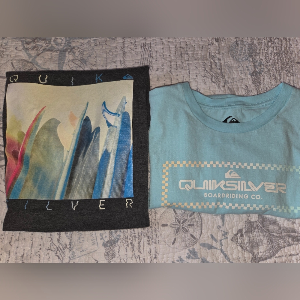 Quiksilver Boys Blue and Gray Shirts